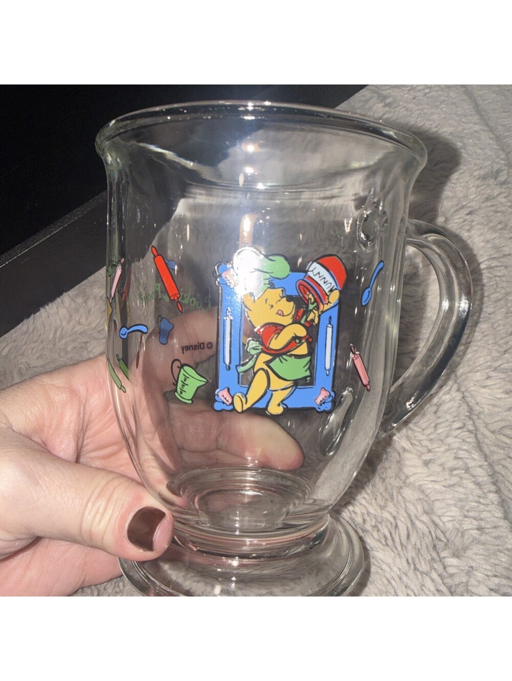 Disney Winnie the Pooh Glass Coffee Cup ,Set of two